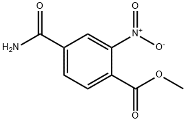4-カルバモイル-2-ニトロ安息香酸メチル 化学構造式