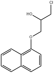 3-クロロ-1-(1-ナフチルオキシ)-2-プロパノール 化学構造式