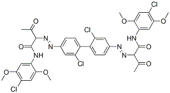 2,2''-[(2,2'-dichloro-4,4'-biphenylylene)bis(azo)]bis[4'-chloro-2',5'-dimethoxyacetoacetanilide] Structure