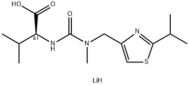 N-[N-methyl-N-((2-isopropyl-4-thiazolyl)methyl)amino)carbonyl]-L-valine，Lithium Salt Struktur