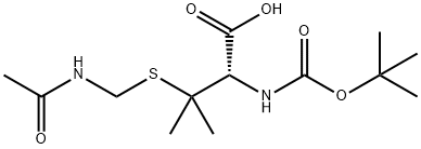 BOC-S-アセトアミドメチル-D-ペニシラミン 化学構造式