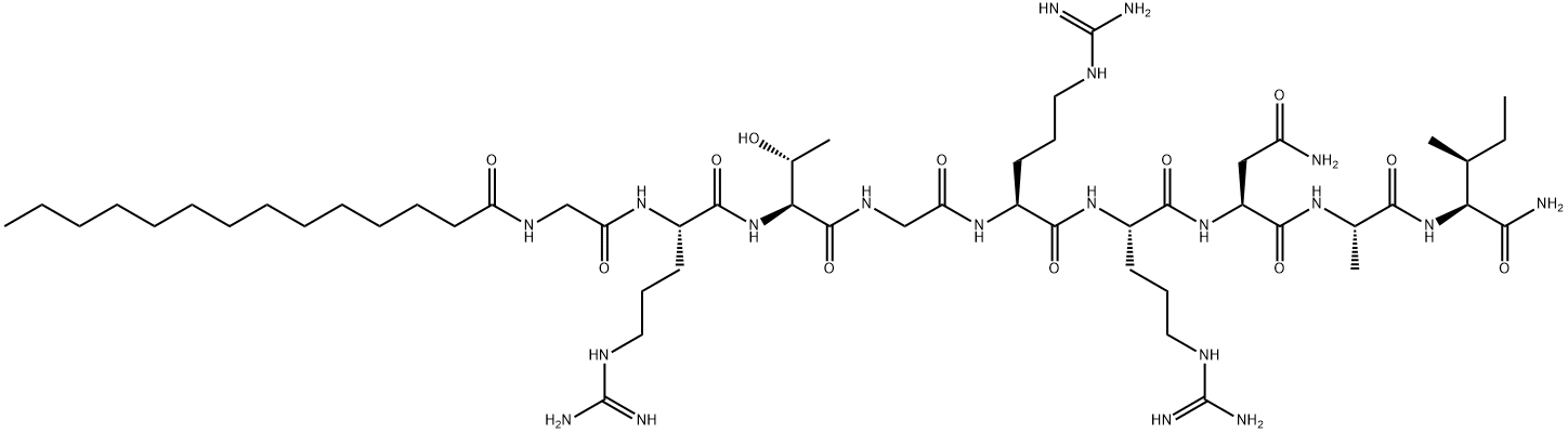 PKI 14-22 AMIDE, MYRISTOYLATED, 201422-03-9, 结构式