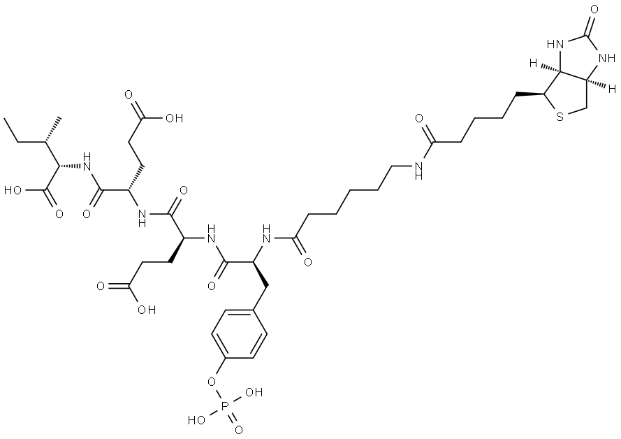 BIOTIN-LC-TYR(PO3H2)-GLU-GLU-ILE,201422-05-1,结构式