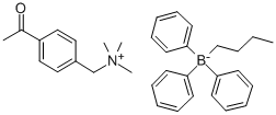N-(4-ACETYLBENZYL)-N,N,N-TRIMETHYL AMMONIUM BUTYLTRIPHENYL BORATE Struktur