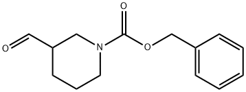 ベンジル 3-ホルミルピペリジン-1-カルボキシラート 化学構造式