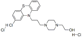 4-[3-(2-chloro-10H-phenothiazin-10-yl)propyl]piperazine-1-ethanol dihydrochloride Structure