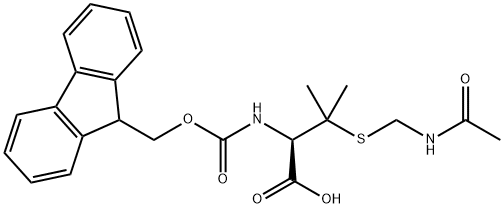 FMOC-PEN(ACM)-OH;N-FMOC-S-ACETAMIDOMETHYL-L-PENICILLAMINE, 201531-76-2, 结构式