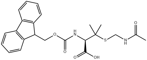 FMOC-PEN(ACM)-OH;N-FMOC-S-ACETAMIDOMETHYL-L-PENICILLAMINE 结构式