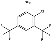 3,5-ビス(トリフルオロメチル)-2-クロロアニリン 化学構造式
