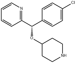 (S)-2-[(4-氯苯基)(4-哌啶氧基)甲基]吡啶, 201594-84-5, 结构式