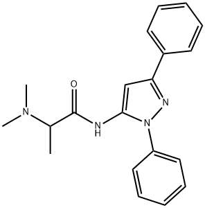 2-(ジメチルアミノ)-N-(1,3-ジフェニル-1H-ピラゾール-5-イル)プロピオンアミド 化学構造式