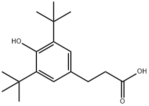 3-(3,5-二叔丁基-4-羟基苯基)丙酸, 20170-32-5, 结构式