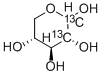 D-キシロース (1, 2-13C2, 99%) 化学構造式