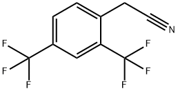 2,4-ビス(トリフルオロメチル)フェニルアセトニトリル 化学構造式