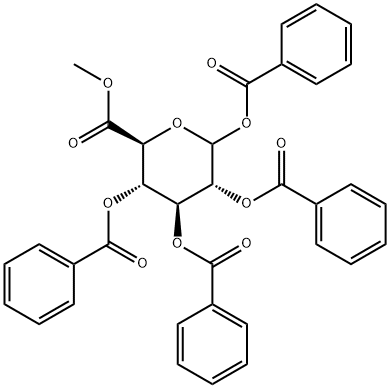 D-Glucopyranuronic acid, methyl ester, tetrabenzoate Struktur
