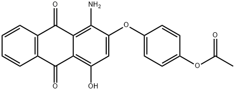 p-[[1-amino-4-hydroxy-9,10-dioxo-9,10-dihydro-2-anthryl]oxy]phenyl acetate 结构式