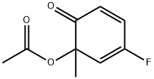 Acetic acid 3-fluoro-1-methyl-6-oxo-2,4-cyclohexadienyl ester Struktur