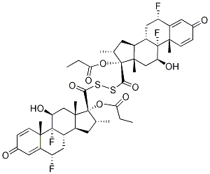 DesfluoroMethyl Fluticasone Propionate Disulfide Struktur