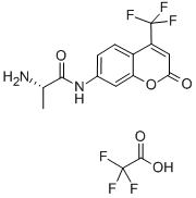 (S)-2-氨基-N-(2-氧代-4-(三氟甲基)-2H-色烯-7-基)丙酰胺2,2,2-三氟乙酸酯, 201847-57-6, 结构式