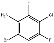 6-溴-3-氯-2,4-二氟苯胺, 201849-12-9, 结构式