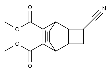 3-Cyanotricyclo[4.2.2.02,5]deca-7,9-diene-7,8-dicarboxylic acid dimethyl ester Structure