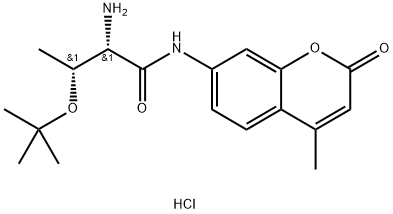 丁酰胺,2-氨基-3-(1,1-二甲基乙氧基)-N-(4-甲基-2-氧代-2H-1-苯并吡喃-7-基)-,盐酸盐,(2S,3R )-,201860-40-4,结构式
