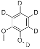 2‐メトキシフェノール‐3,4,5,6‐D4,OD 化学構造式