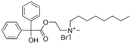 N-[2-(ベンジロイルオキシ)エチル]-N,N-ジメチル-1-オクタンアミニウム·ブロミド 化学構造式