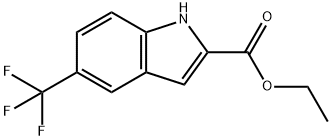 5-(TRIFLUOROMETHYL)INDOLE-2-CARBOXYLIC ACID ETHYL ESTER 化学構造式