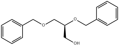 (S)-(−)-2,3-ジベンジルオキシ-1-プロパノール 化学構造式