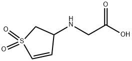 N-(1,1-ジオキシド-2,3-ジヒドロ-3-チエニル)グリシン 化学構造式
