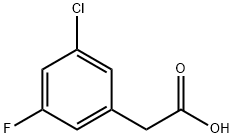 3-氯-5-氟苯基乙酸, 202001-00-1, 结构式