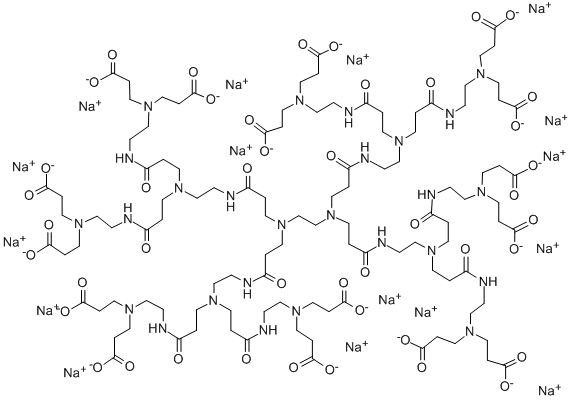 PAMAM 树枝状聚合物,乙二胺核,1.5 代 溶液 结构式