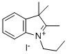 2,3,3-三甲基-1-丙基-3H-吲哚碘化物 结构式