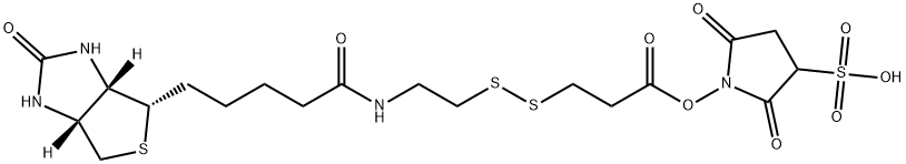 Sulfosuccinimidyl 3-[[2-(Biotinamido)ethyl] dithio]propionate Structure