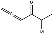 2-ブロモ-4,5-ヘキサジエン-3-オン 化学構造式