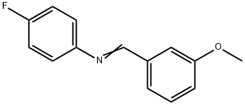 N-(3-メトキシベンジリデン)-4-フルオロアニリン 化学構造式