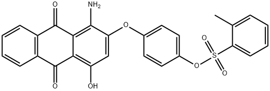 4-[(1-amino-9,10-dihydro-4-hydroxy-9,10-dioxo-2-anthryl)oxy]phenyl o-toluenesulphonate Structure