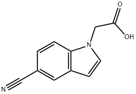 5-氰基吲哚-1-乙酸 结构式