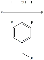 2-[4-(Bromomethyl)phenyl]-1,1,1,3,3,3-hexafluoropropan-2-ol 化学構造式