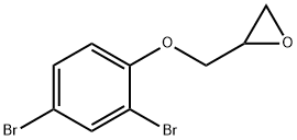 [(2,4-ジブロモフェノキシ)メチル]オキシラン 化学構造式