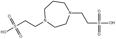 Homopiperazine-1,4-bis(2-ethanesulfonic acid) Structure