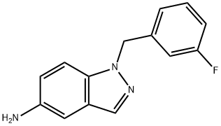 5-氨基-1-(3-氟苄基)吲唑 结构式