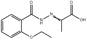 2-エトキシ安息香酸N'-(1-カルボキシエチリデン)ヒドラジド 化学構造式