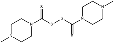 BIS(4-METHYL-1-PIPERAZINYLTHIOCARBONYL) DISULFIDE Struktur