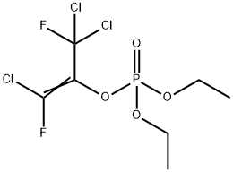 Phosphoric acid 2-chloro-1-(dichlorofluoromethyl)-2-fluoroethenyldiethyl ester Struktur