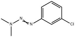 1-(3-クロロフェニル)-3,3-ジメチルトリアゼン 化学構造式