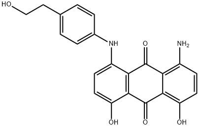 4-amino-1,8-dihydroxy-5-[[4-(2-hydroxyethyl)phenyl]amino]anthracene-9,10-dione Struktur