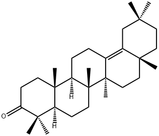 オレアナ-13(18)-エン-3-オン 化学構造式