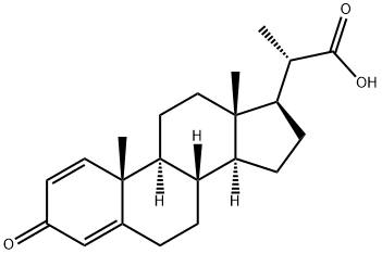 20-carboxy-1,4-pregnadien-3-one Struktur